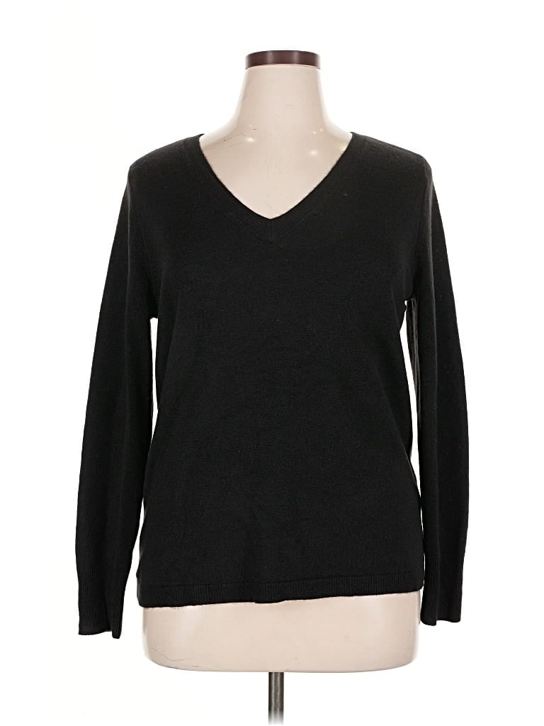 Pre-owned Croft & Barrow Pullover Sweater In Black