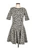 Gabby Skye Animal Print Gray Casual Dress Size 12 - photo 1