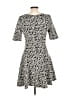 Gabby Skye Animal Print Gray Casual Dress Size 12 - photo 2