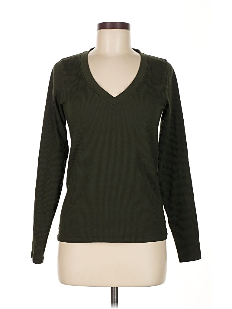 Pre-owned Athleta Long Sleeve T-shirt In Green