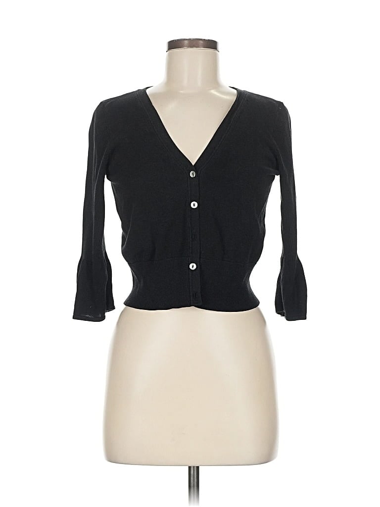 Pre-owned Alfani Cardigan Sweater In Black