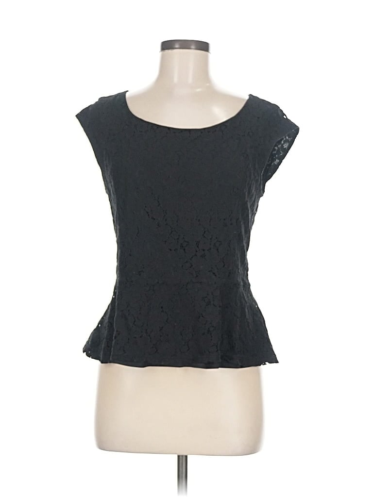 Pre-owned Express Short Sleeve Top Black Sweetheart Neckline Tops
