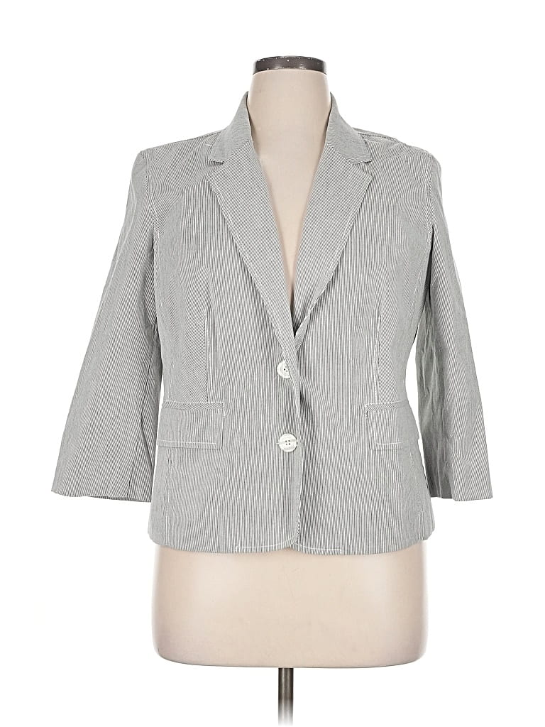 Pre-owned Isaac Mizrahi For Target Blazer Jacket In Gray