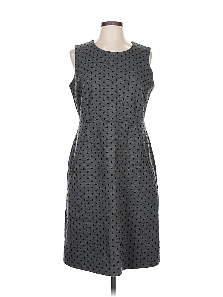 Pre-owned Lands' End Casual Dress In Gray
