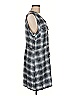 Miami Plaid Gray Casual Dress Size M - photo 4