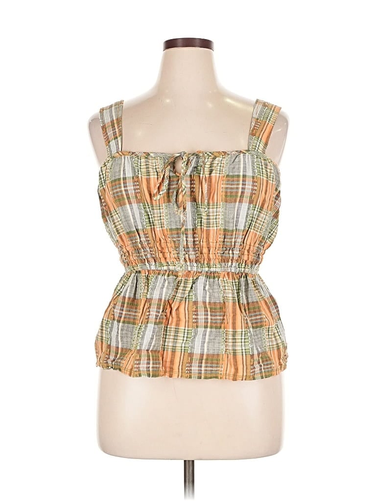 Pre-owned Pilcro Sleeveless Blouse In Green