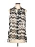 Sunny Leigh Chevron-herringbone Silver Sleeveless Blouse Size L - photo 1