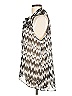 Sunny Leigh Chevron-herringbone Silver Sleeveless Blouse Size L - photo 5