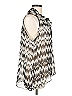 Sunny Leigh Chevron-herringbone Silver Sleeveless Blouse Size L - photo 4