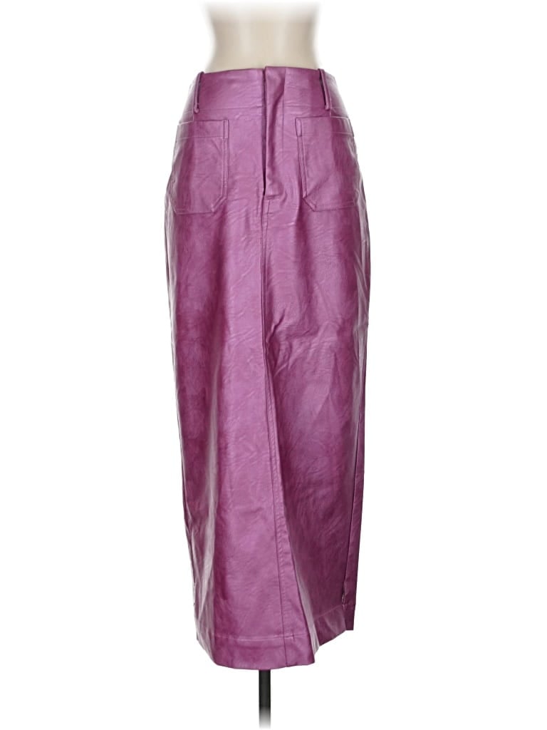 Pre-owned Thirdlove Faux Leather Skirt In Purple