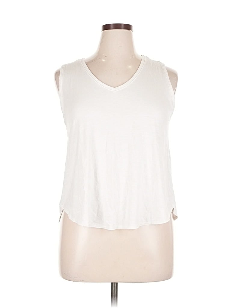 Pre-owned C&c California Sleeveless Blouse In White