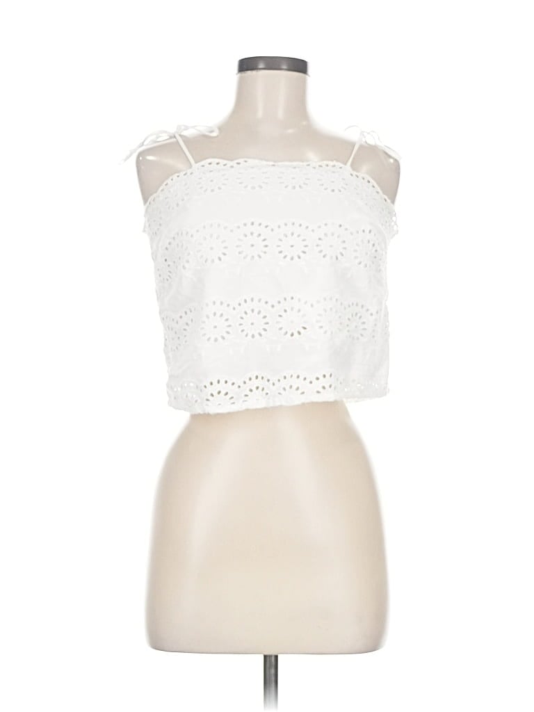 Pre-owned Patrons Of Peace Sleeveless Blouse In White