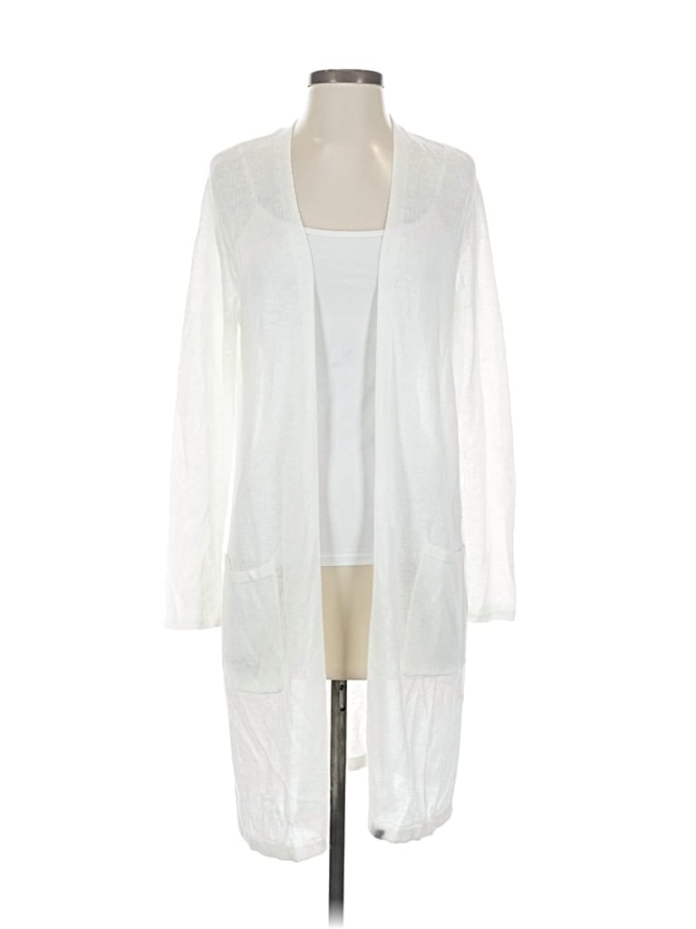 Pre-owned Jjill Kimono In White