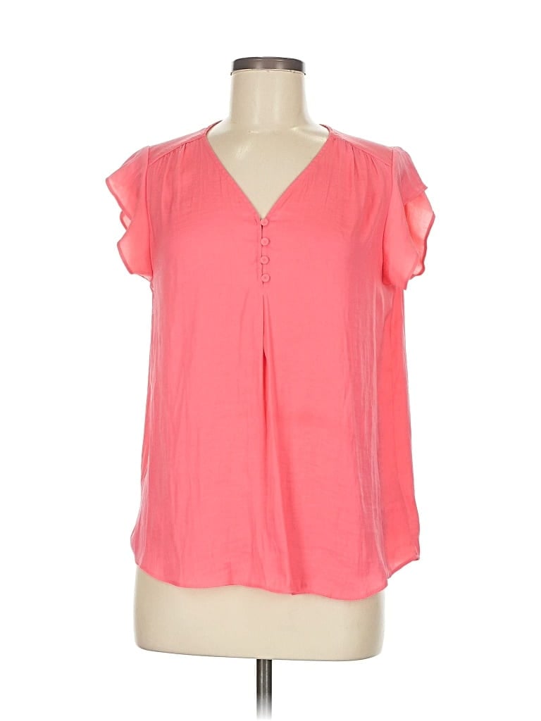 Pre-owned Rachel Zoe Short Sleeve Blouse In Pink