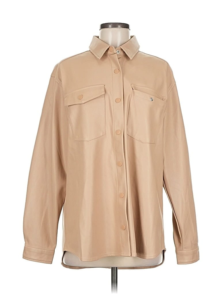 Pre-owned Bardot Faux Leather Jacket In Brown