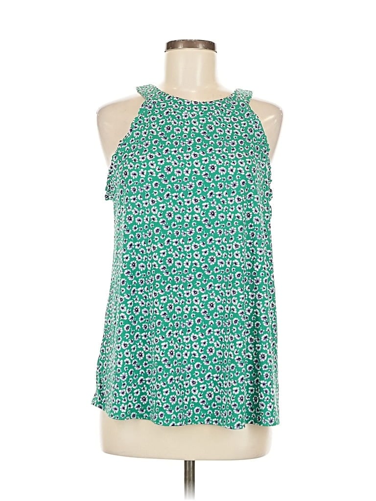 Pre-owned Fortune + Ivy Sleeveless Blouse In Green