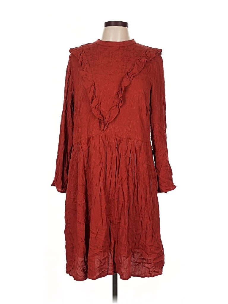 Pre-owned Universal Thread Casual Dress In Burgundy
