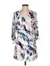 Aqua 100% Polyester Print Ivory Cocktail Dress Size S - photo 1