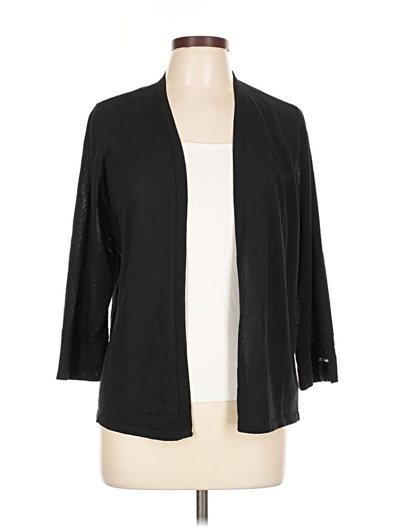 Pre-owned Chico's Cardigan Sweater In Black