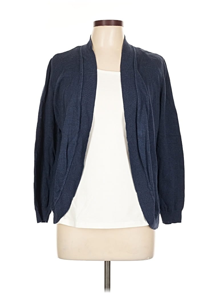 Pre-owned Liz Claiborne Cardigan Sweater In Blue
