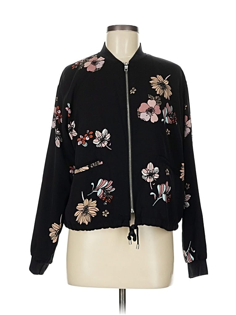 Pre-owned Who What Wear Track Jacket In Black