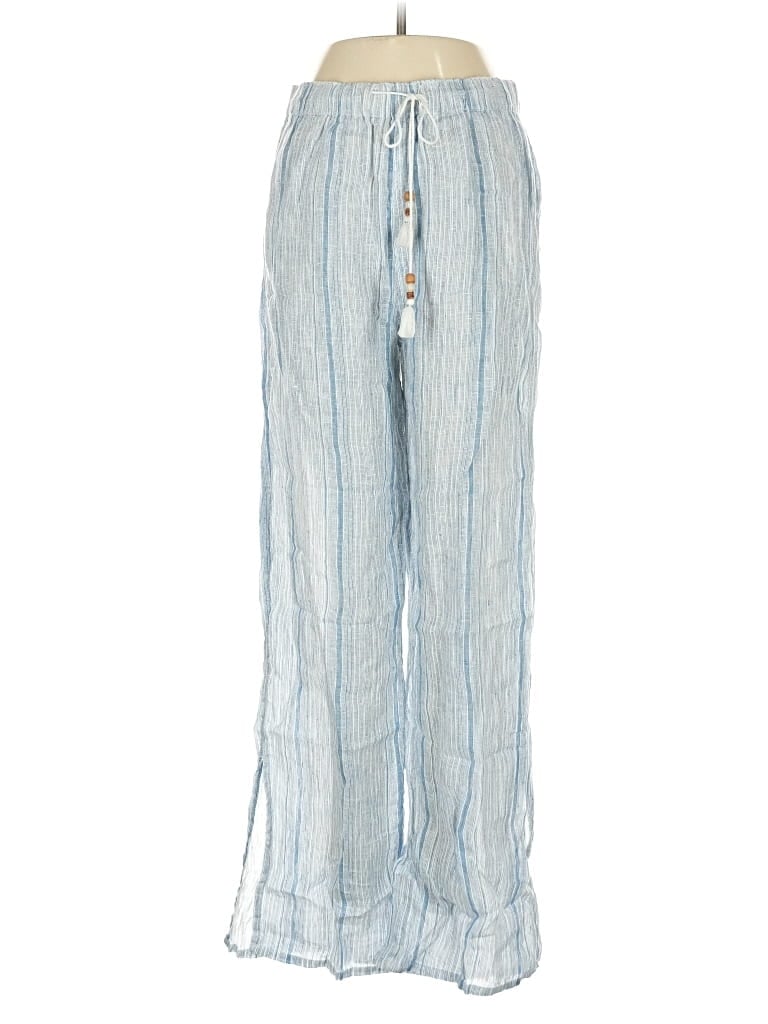 Pre-owned Sigrid Olsen Linen Pants In Blue