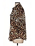 Ambiance Apparel 100% Polyester Animal Print Brown 3/4 Sleeve Blouse Size L - photo 5