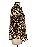 Ambiance Apparel 100% Polyester Animal Print Brown 3/4 Sleeve Blouse Size L - photo 4