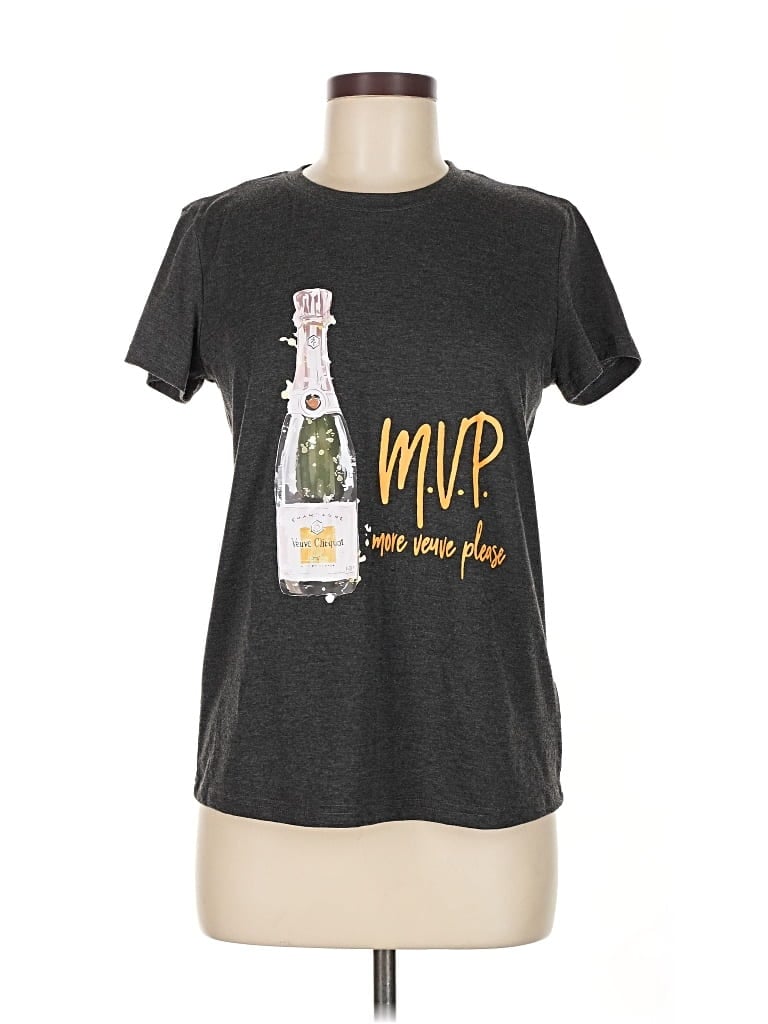 Pre-owned Unbranded Short Sleeve T-shirt In Gray