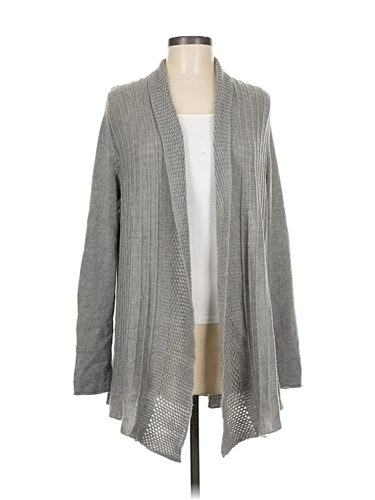 Pre-owned Roz & Ali Cardigan Sweater In Gray