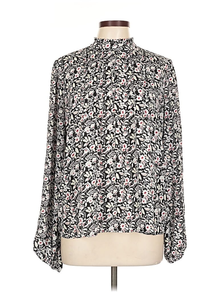 Pre-owned Carolina Belle Long Sleeve Blouse In White