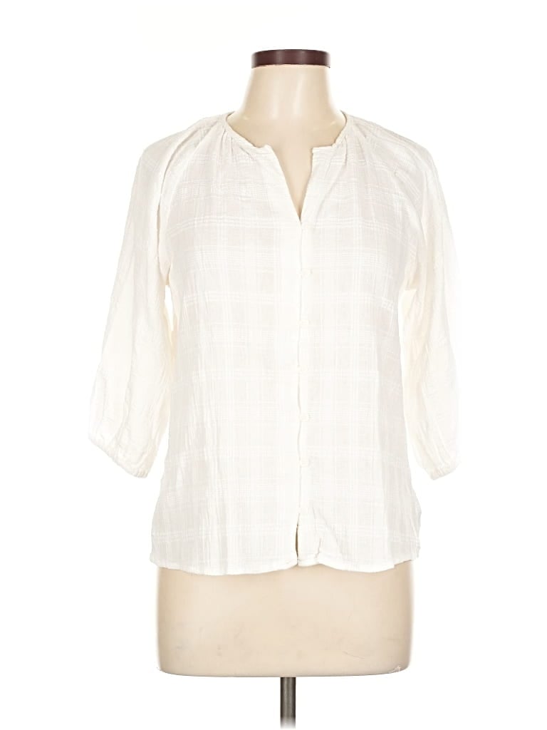 Pre-owned Sanctuary 3/4 Sleeve Blouse In White