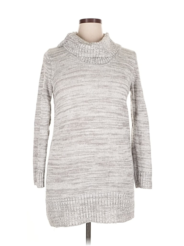 Pre-owned Ab Studio Turtleneck Sweater In Silver