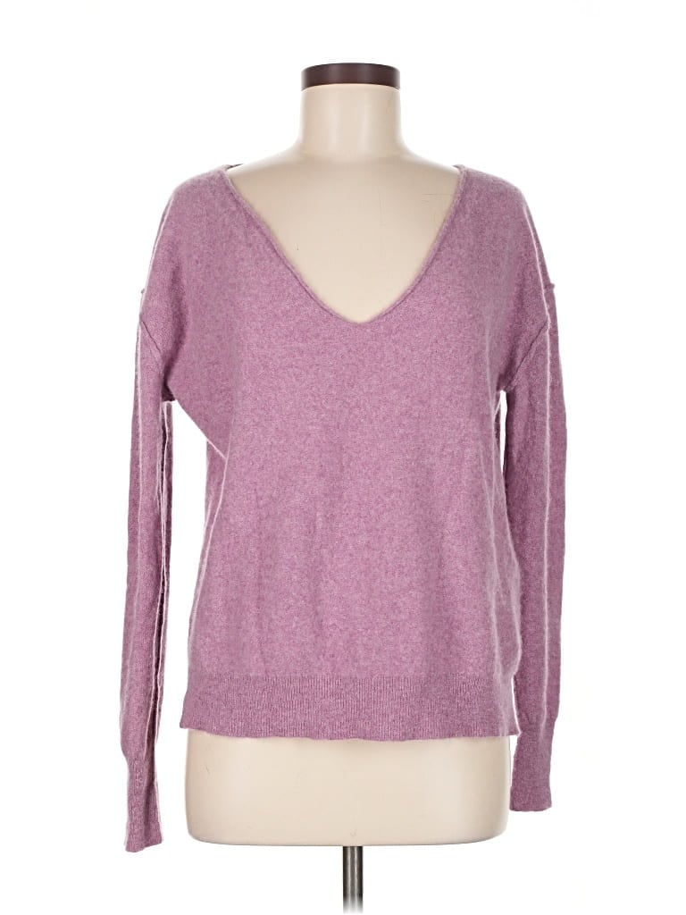 Pre-owned Free People Cashmere Pullover Sweater In Purple
