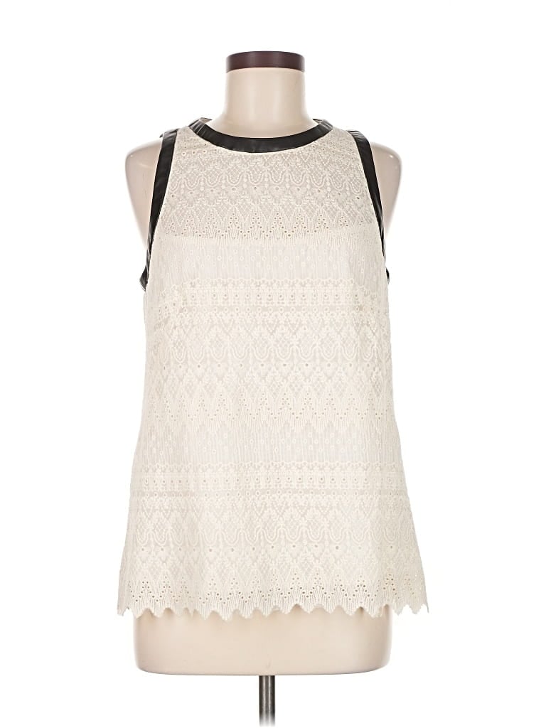 Pre-owned Nanette Lepore Sleeveless Blouse In White