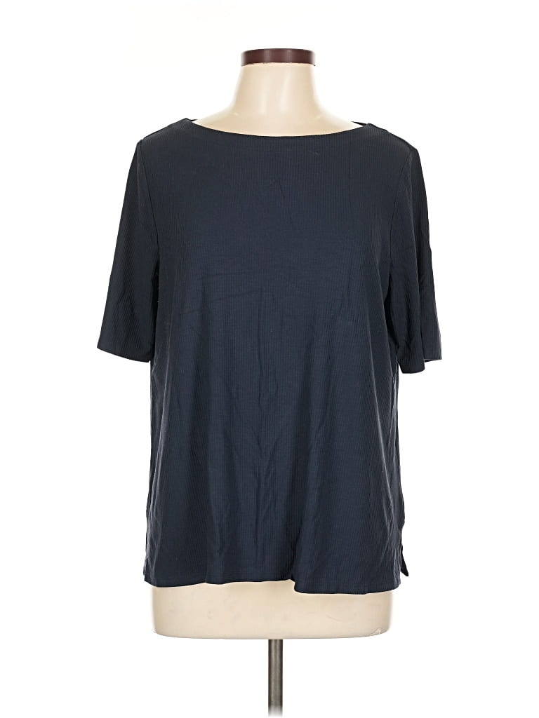 Pre-owned Jjill Short Sleeve T-shirt In Blue