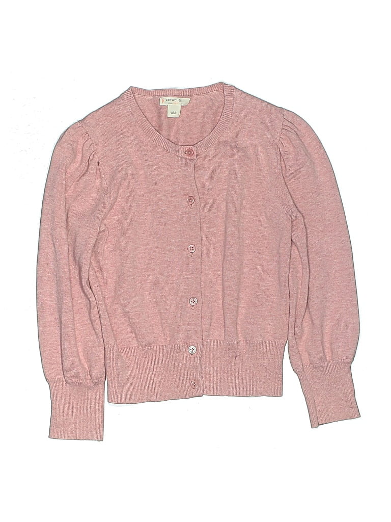 Pre-owned Crewcuts Kids' Cardigan Sweater In Pink