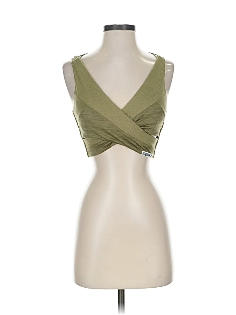 Pre-owned Gymshark Tank Top Green Strapless Neckline Tops