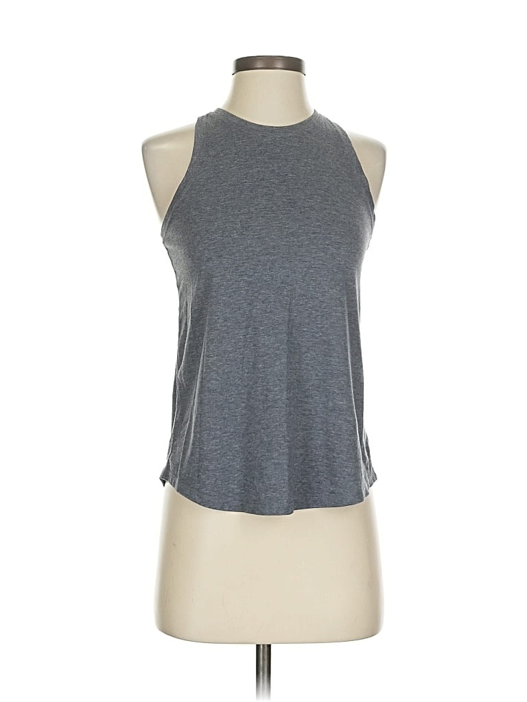 Pre-owned Gap Fit Outlet Tank Top Gray Halter Neckline Tops