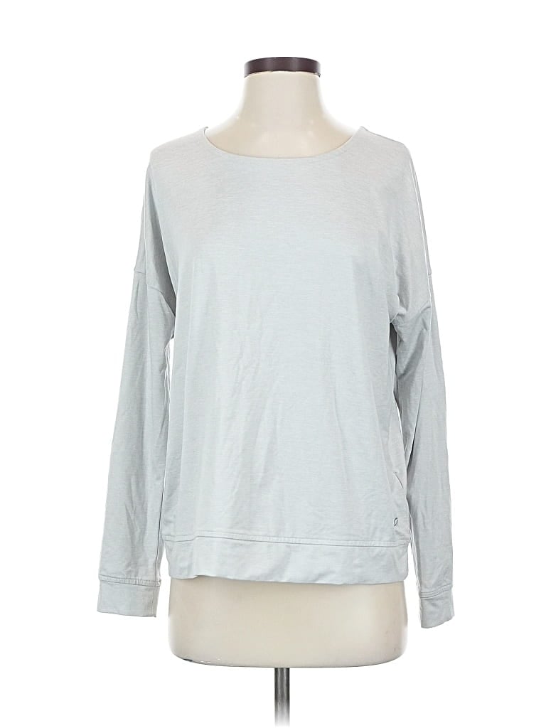 Pre-owned Gap Fit Long Sleeve T-shirt In Silver