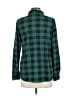 Doublju 100% Polyester Plaid Green Long Sleeve Blouse Size L - photo 2