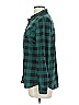 Doublju 100% Polyester Plaid Green Long Sleeve Blouse Size L - photo 5
