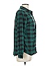 Doublju 100% Polyester Plaid Green Long Sleeve Blouse Size L - photo 4