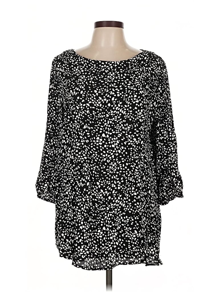 Pre-owned Assorted Brands 3/4 Sleeve Blouse In Black