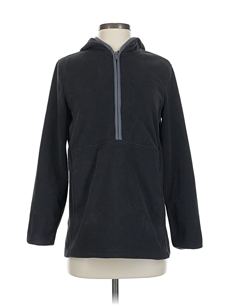 Pre-owned Lands' End Pullover Hoodie In Black