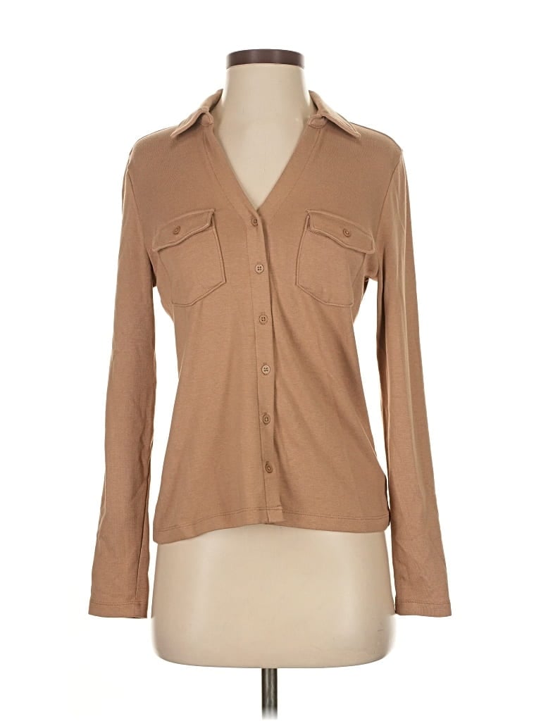 Pre-owned Gap Long Sleeve Button Down Shirt In Brown