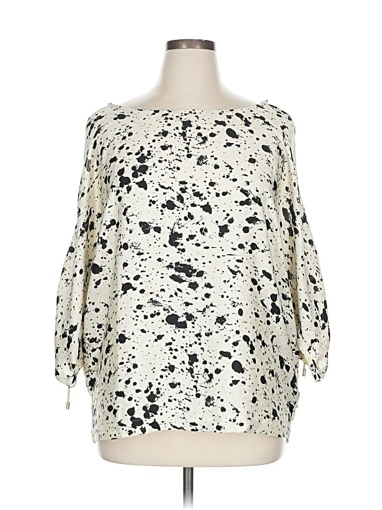 Pre-owned Michael Michael Kors 3/4 Sleeve Blouse In White