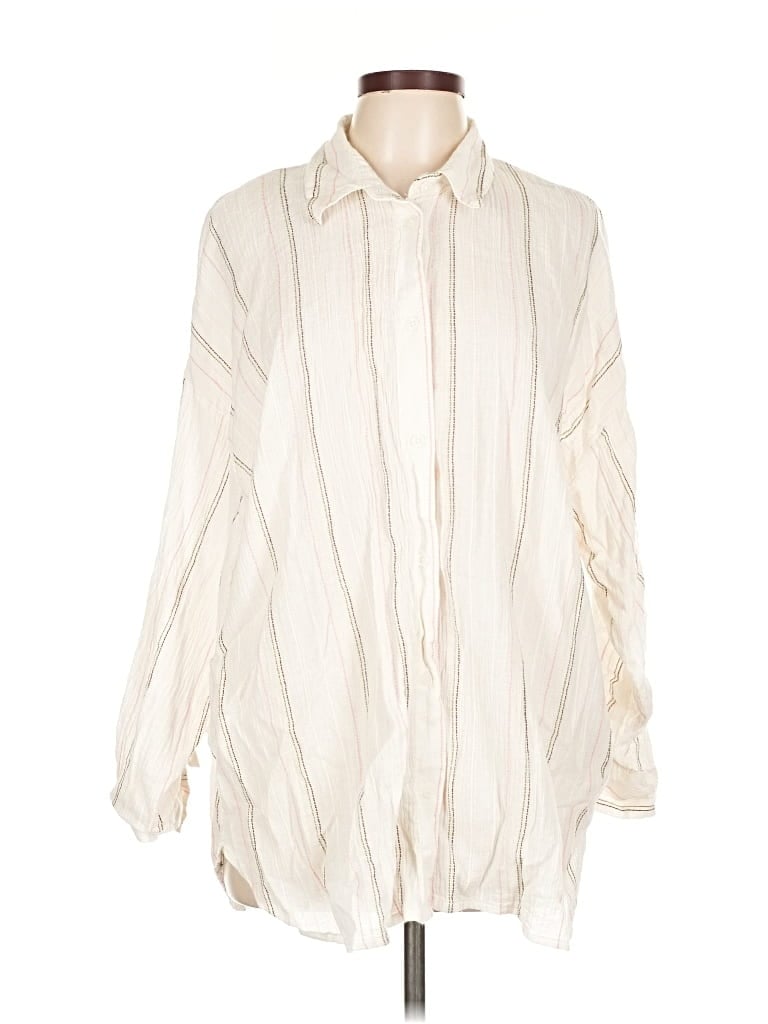 Pre-owned Primark Long Sleeve Blouse In White