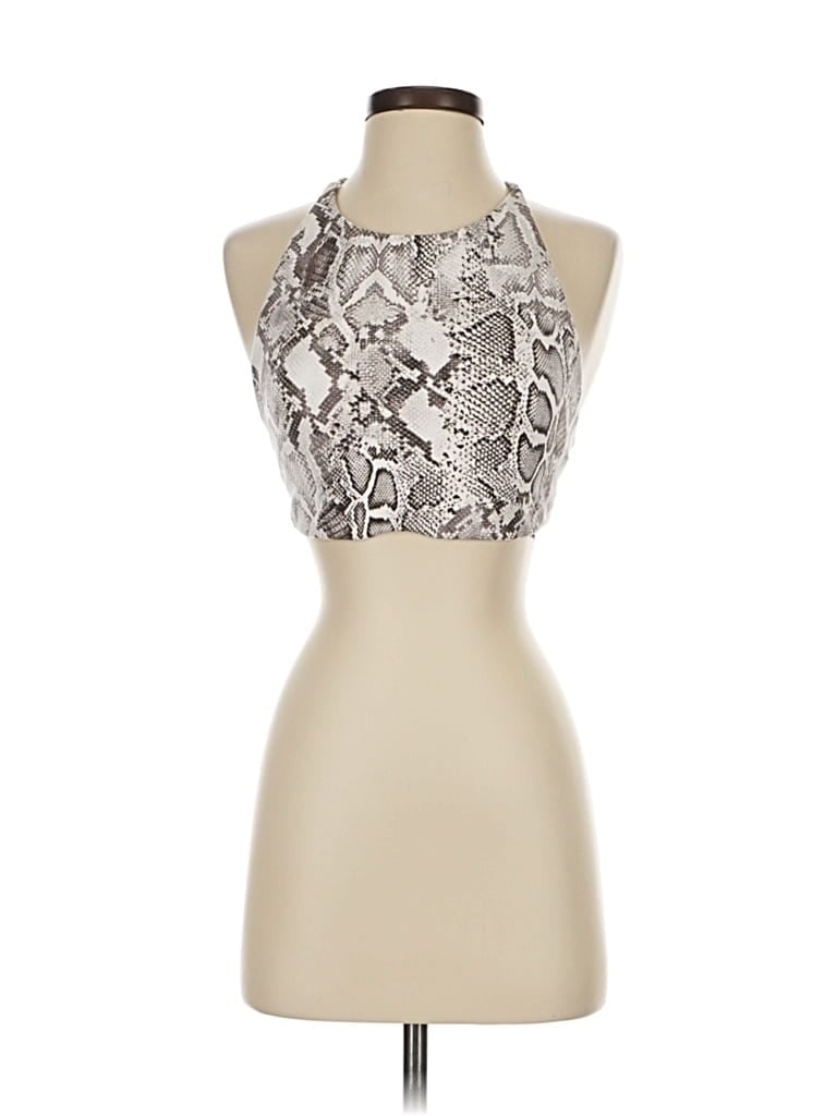 Pre-owned Victoria's Secret Tank Top Silver Halter Neckline Tops