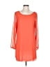 Honey Punch 100% Polyester Solid Orange Casual Dress Size L - photo 1
